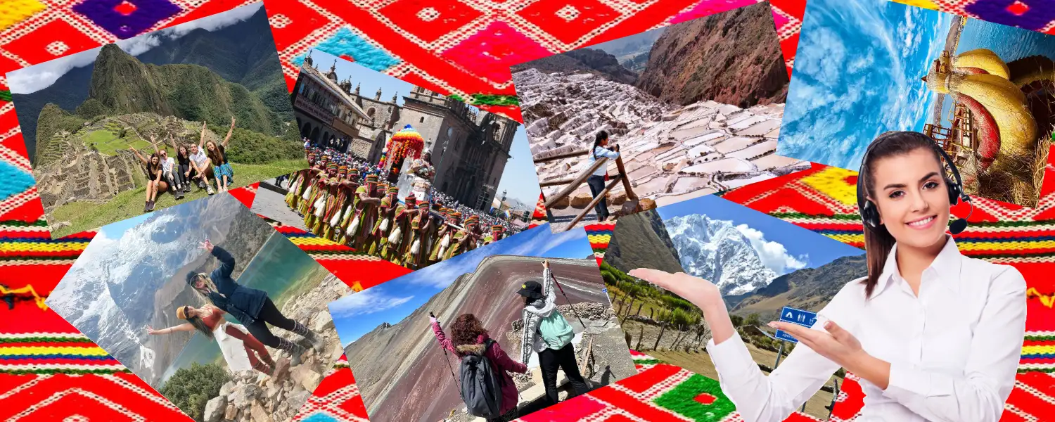 Lliclla Tejido Inca, con fotografias de turistas en Perú