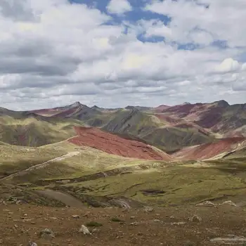 Vista de Palccoyo ao longe